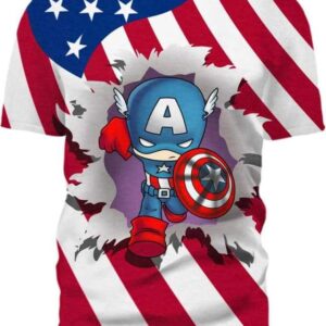 American Flag - Caption Break The Shirt - All Over Apparel - T-Shirt / S - www.secrettees.com