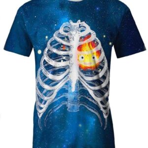 Calcifer Fire Heart - All Over Apparel - T-Shirt / S - www.secrettees.com