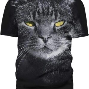 Cat Face Full - All Over Apparel - T-Shirt / S - www.secrettees.com