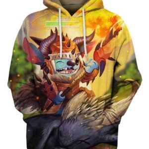 Cute Hunter Stitch Toothless - All Over Apparel - Hoodie / S - www.secrettees.com