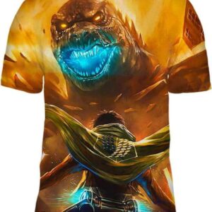 Dinosaur Attack - All Over Apparel - T-Shirt / S - www.secrettees.com