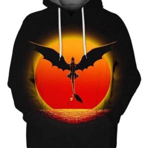 Dragon on Sunset - All Over Apparel - Hoodie / S - www.secrettees.com