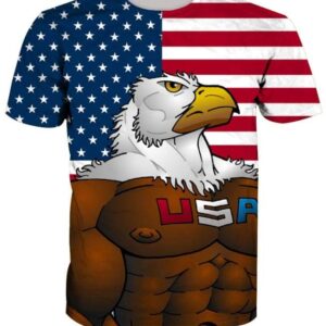 Eagle Hero USA Patriot 3D T-shirt - All Over Apparel - T-Shirt / S - www.secrettees.com
