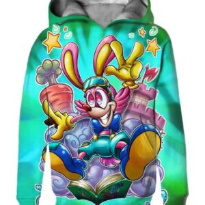 Funny Bunny - All Over Apparel - Kid Hoodie / S - www.secrettees.com