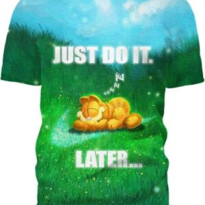 Garfield - Just Do It Later - All Over Apparel - T-Shirt / S - www.secrettees.com