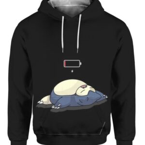 Low Battery Snorlax - All Over Apparel - Hoodie / S - www.secrettees.com