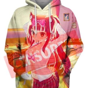 Pink Bow - All Over Apparel - Hoodie / S - www.secrettees.com