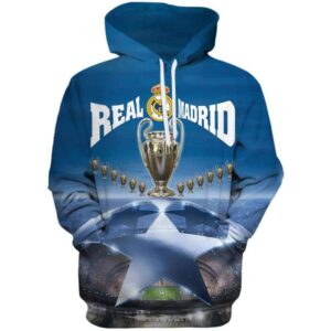 Real Madrid UEFA Champion 2018 3D All Over Print T-shirt Zip Hoodie Sweater Tank - All Over Apparel - Hoodie / S - www.secrettees.com