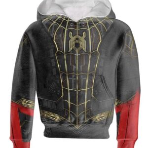 Spiderman No Way Home Costume Hoodie - All Over Apparel - Kid Hoodie / S - www.secrettees.com