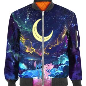 Stitch & Angel Colorfull Night - All Over Apparel - Bomber / S - www.secrettees.com