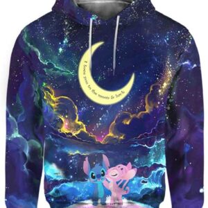 Stitch & Angel Colorfull Night - All Over Apparel - Hoodie / S - www.secrettees.com